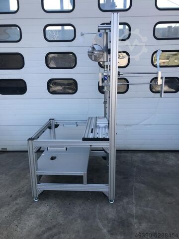 Handling device, handling system, manipulator for screw technology; aluminum system profile frame, a JÄGER HANDLING Handy-flex 300