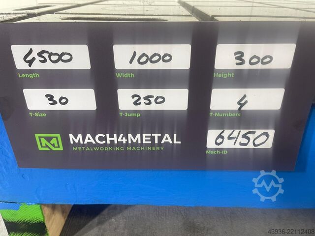 T slotted bed plate STOLLE - 4500 x 1000 Stolle 4500 x 1000