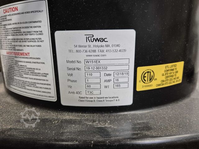Vacuum cleaner Ruwac W151EX