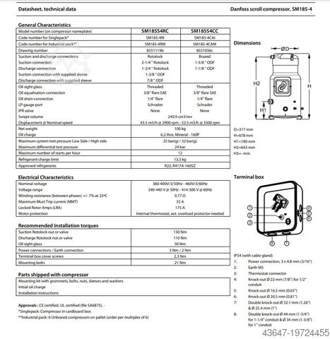 Refrigerant compressor,cooler compressor Danfoss 