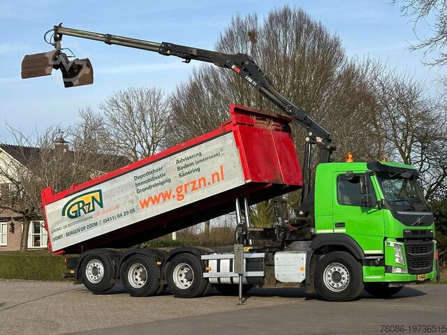Tipper with crane Volvo FM 430 !!8X4 TRIPLE!! EURO6!! Z-KRAAN!!/KIPPER!...