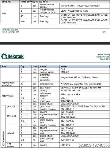 Aspiration filters Hekotek 