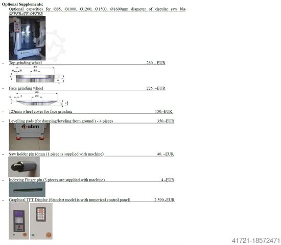 Sägeblattschärfmaschine WINTER SAWMAX 850
