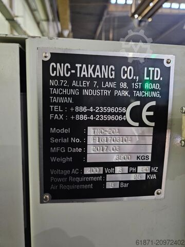 4 units of CNC lathes CNC TAKANG TNC 11200 DS-B