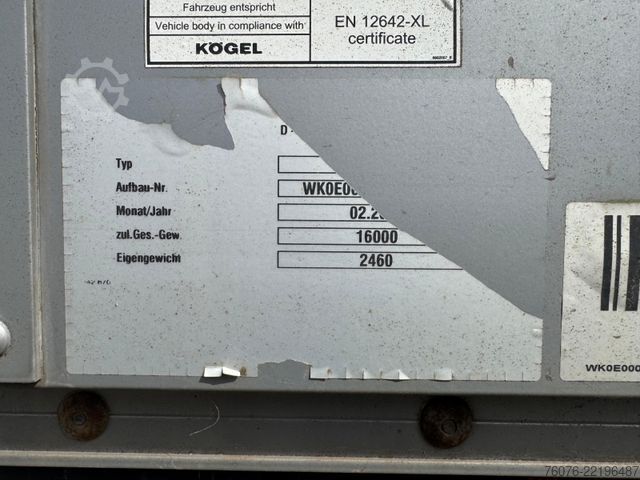 Wechselfahrgestell LKW Kögel BDF Wechselbrücke 7.45 Curtainsider