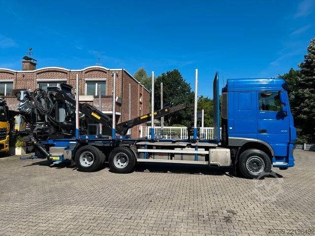 Logging truck DAF XF 530 Plattform Kesla Kran Typ 2112 +Kabine