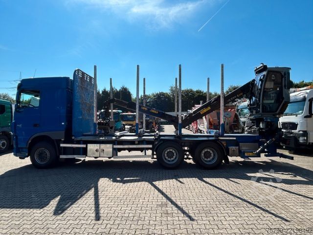 Logging truck DAF XF 530 Plattform Kesla Kran Typ 2112 +Kabine