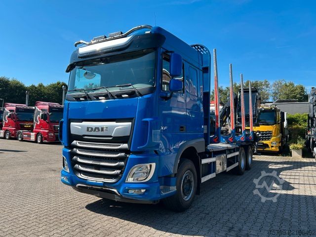 Logging truck DAF XF 530 Plattform Kesla Kran Typ 2112 +Kabine