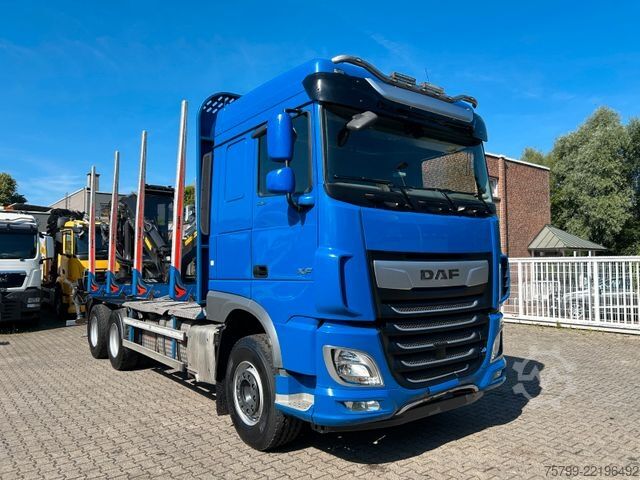 Logging truck DAF XF 530 Plattform Kesla Kran Typ 2112 +Kabine
