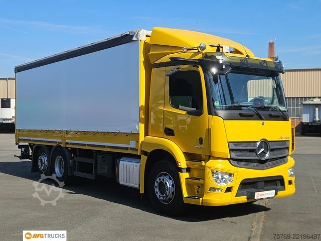 Flatbed truck with tarp MERCEDES-BENZ 2546 L ACTROS Schiebeplane Schiebeverdeck LBW