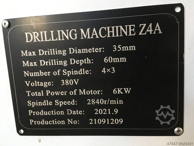 Multi-spindle drilling machine 21-90-158   WOODLAND MACHINERY Z4A