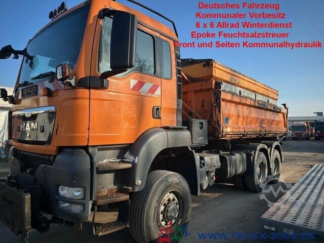 Dreiseitenkipper LKW MAN TGS 33.400 6x6 Winterdienst Streuer 2x Hydraulik