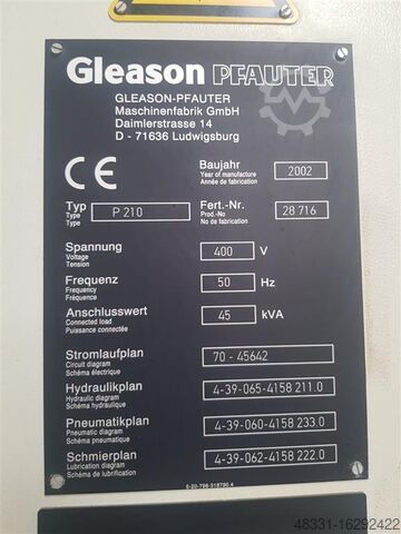 Gear Hobbing Machine - Vertical Gleason-Pfauter P210