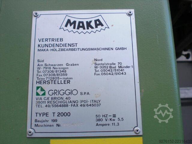 Spindle moulders Maka T 2000