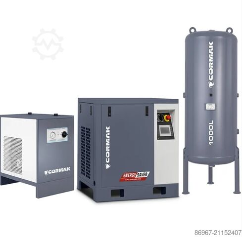 Set Kompressor + Trockner + Vertikaltank CORMAK LUFT 1000VSD + PM + N10S + 1000L PION