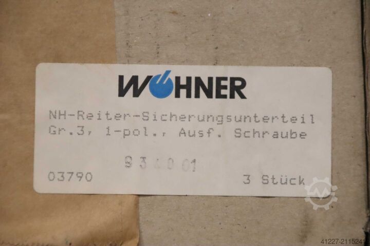 Sicherungsunterteil 3 Stück wöhner NH 3  630 A