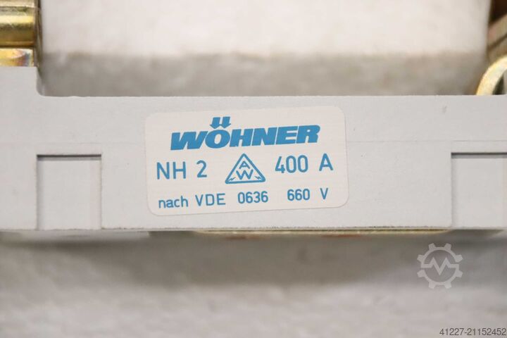 Sicherungsunterteil 3 Stück wöhner NH 2  400 A