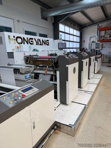 Flexographic printing machine / 2 colors / 650 mm China Wenzhou Hongyang Machinery Co. Ltd HYR-650-2