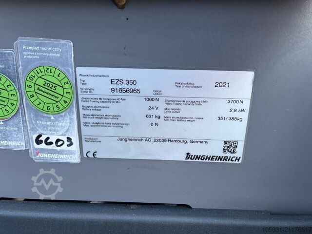 Tow Tractor Jungheinrich EZS350