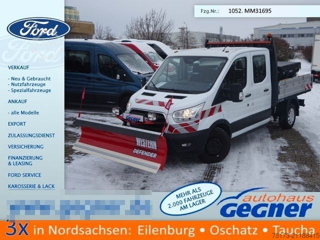 Transporter mit Kipper FORD Transit DoKa 350L2 4x4 Winterdienst Streuer Schi