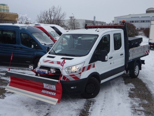Transporter mit Kipper FORD Transit DoKa 350L2 4x4 Winterdienst Streuer Schi