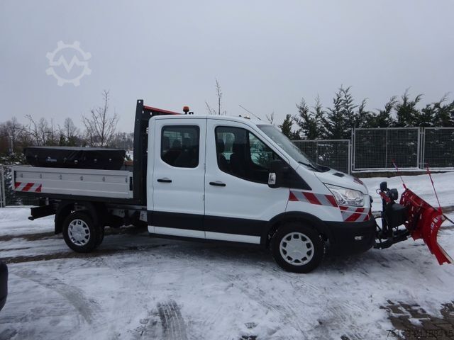 Transporter mit Kipper FORD Transit DoKa 350L2 4x4 Winterdienst Streuer Schi