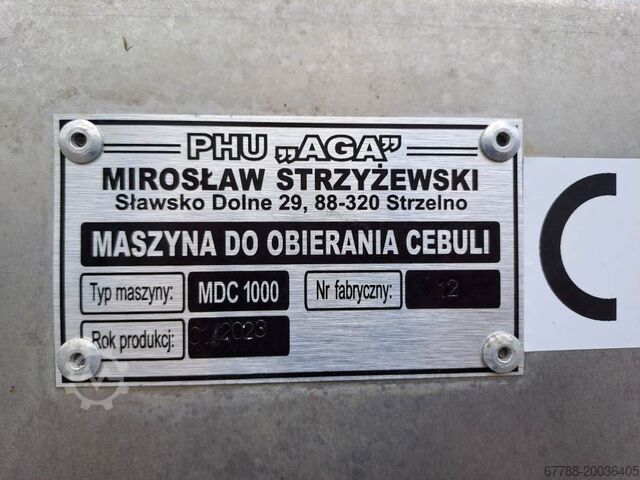 Onion peeling machine 1000 kg/h AGA MDC 1000