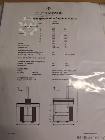 Koordinatenmessmaschine Johansson Hexagon Metrology CMM PCDEMISS ++ CAD