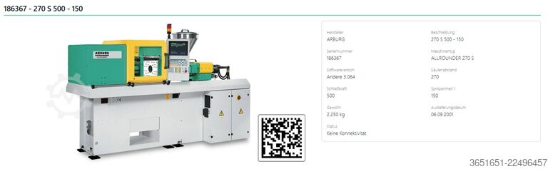 Spritzgießmaschine ARBURG ALLROUNDER 270 S