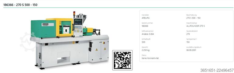 Spritzgießmaschine ARBURG ALLROUNDER 270 S