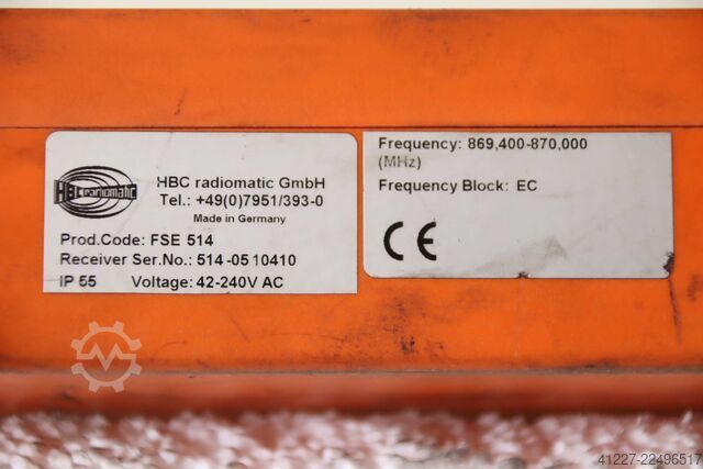 Radio remote control crane operation HBC radiomatic FSE 514
