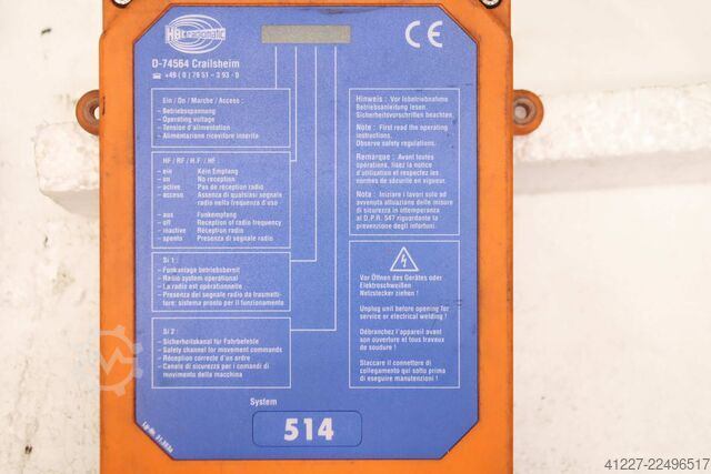 Radio remote control crane operation HBC radiomatic FSE 514