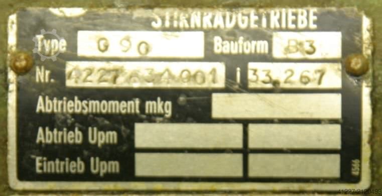 Adjustable gear motor 0.75 kW 17-102 rpm Becker RF-2