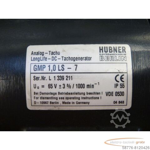 Control unit Hübner GMP 1.0 LS-7 Analog - Tacho LongLife DC - Tachogenerator   - ! -
