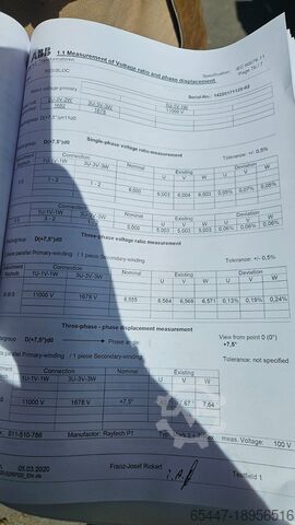 ABB RESIBLOC 11 kVA | 11000/5500/2020 V ABB RESIBLOC 11 kVA | 11000/5500/2020 V