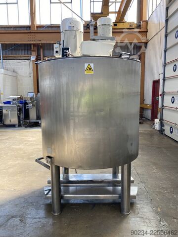 1.000-Liter-Edelstahl-Mischbehälter, stehend, doppelwandig (mit Mantel). NETZSCH 1000 Litre