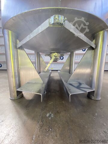1.000-Liter-Edelstahl-Mischbehälter, stehend, doppelwandig (mit Mantel). NETZSCH 1000 Litre