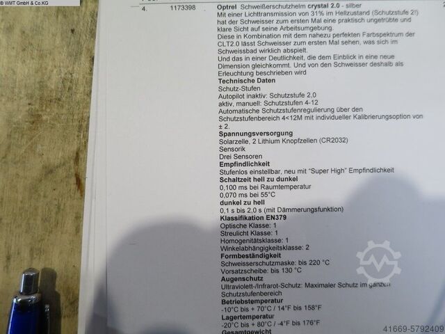 Welding accessories OPTREL crystal 2.0