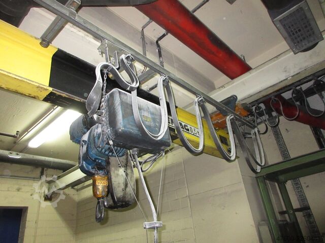 Brückenkran Hallenkran Hängekranbahn Demag 500KG Hängekran Kran Breite 3,5m Kranhimmel Portalkran Kran Spur 3m