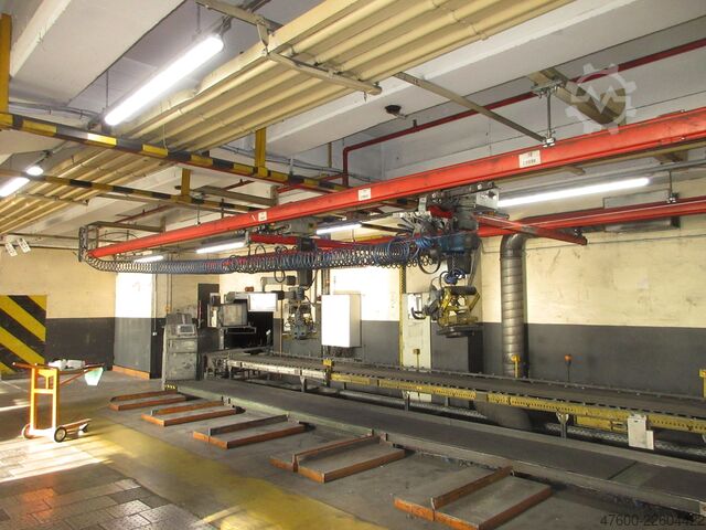 Kranhimmel Kran Hallenkran Kranbahn Demag Portalkran Kran KBK2 26x3,4m KBK II Saugheber Vacuumpumpe 2x 50KG