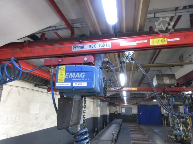 Kranhimmel Kran Hallenkran Kranbahn Demag Portalkran Kran KBK2 26x3,4m KBK II Saugheber Vacuumpumpe 2x 50KG