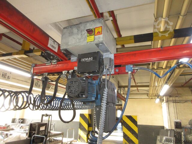 Kranhimmel Kran Hallenkran Kranbahn Demag Portalkran Kran KBK2 26x3,4m KBK II Saugheber Vacuumpumpe 2x 50KG