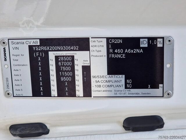 Standard-SZM Scania R460 Highline 6x2 - Retarder - SUPER driveline ...