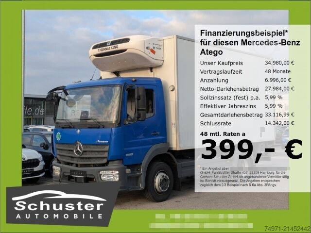 Refrigerated truck Mercedes-Benz Atego 1223 Kühlkoffer+LBW*Autom Tempo Klima SHZ