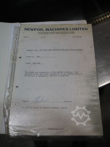 Label printing machine NEWFOIL 2000MK`