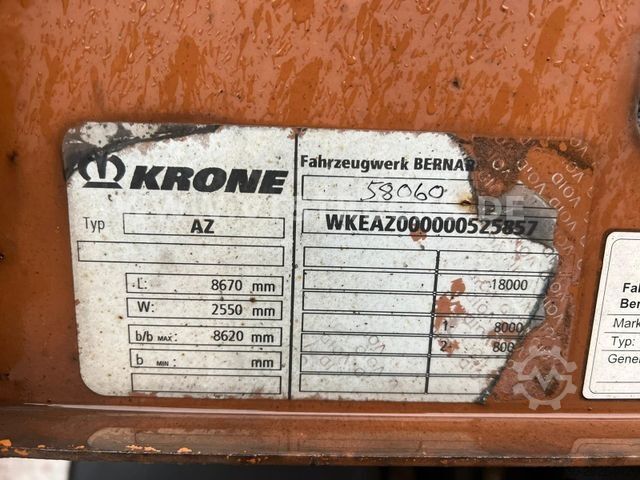 Open trailer KRONE AZ Pritschen-Anhänger