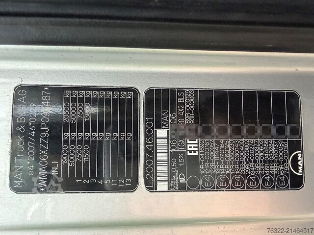 Standard tractor MAN TGX 18.420 4X2 BLS / MOTOR SCHADE/