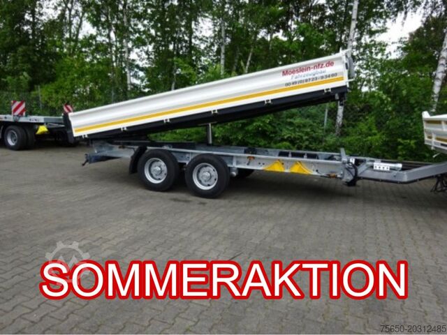 Tipper trailer Möslein TTD 11 Weiß  neuer Tandem 3- Seitenkipper Tieflader-- Neufahrzeug --