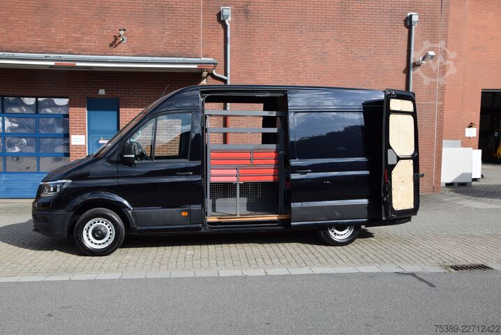 Kastenwagen hoch VW Crafter  35 L2H2 AHK 2xSchiebetür Werkstattregale