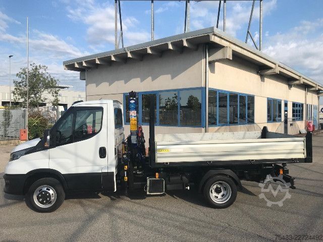 Tipper van IVECO DAILY 35C14H Cassone ribaltabile trilat.+ Gru